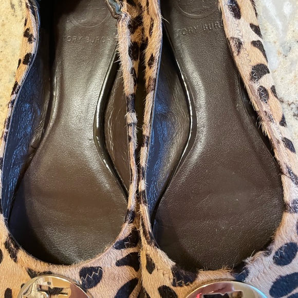 Tory Burch Reva Animal Leopard Print Calf Hair Classic Ballet Flats Shoes - Picture 14 of 16